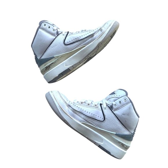 Nike Air Jordan 2 Retro GS AJ2 High Tops Cement Grey/White Size 5 Boys Casual - Picture 5 of 16